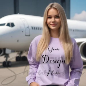 Womens Purple Long Sleeve T-Shirt Mockup-2 | For Etsy, Shopify and POD Sellers