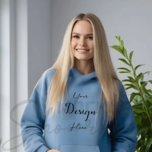 Women's Dark Gray Hoodie MockupFront View