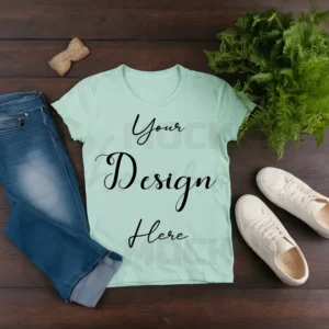 Mint Flat Lay T-Shirt Mockup