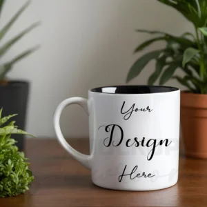 White ceramic mug mockup