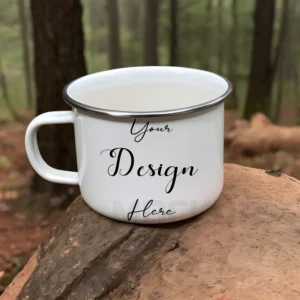 White ceramic mug mockup