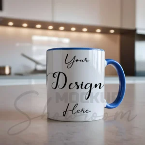 White ceramic mug mockup