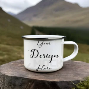 White ceramic mug mockup