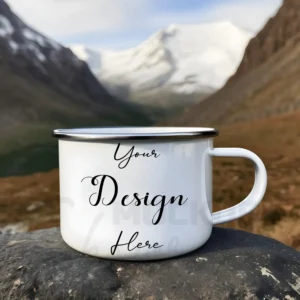 White ceramic mug mockup