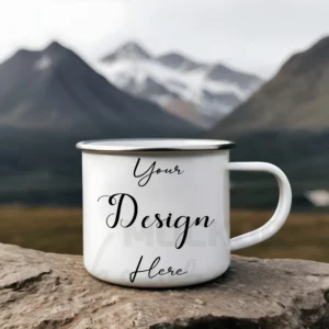 White ceramic mug mockup
