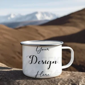 White ceramic mug mockup