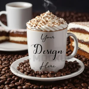 White ceramic mug mockup