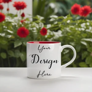 White ceramic mug mockup