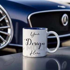 White ceramic mug mockup