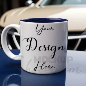 White ceramic mug mockup