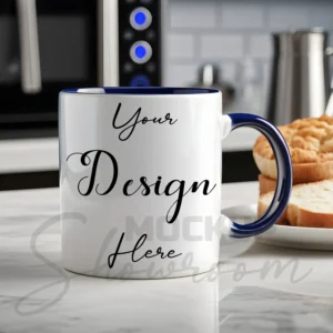 White ceramic mug mockup