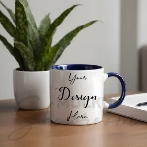 White ceramic mug mockup