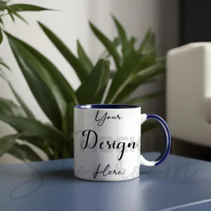 White ceramic mug mockup