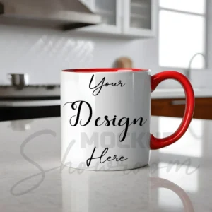 White ceramic mug mockup