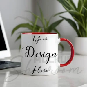 White ceramic mug mockup