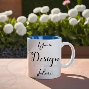 White ceramic mug mockup