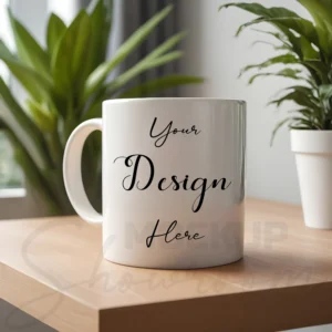 White ceramic mug mockup