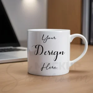 White ceramic mug mockup
