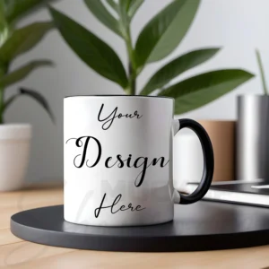 White ceramic mug mockup