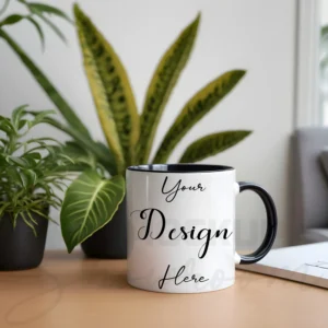 White ceramic mug mockup