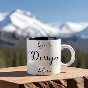 White ceramic mug mockup
