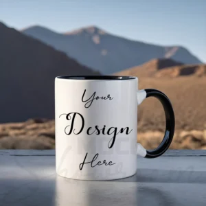 White ceramic mug mockup