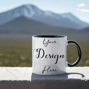 White ceramic mug mockup