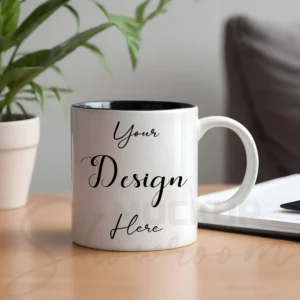 White ceramic mug mockup