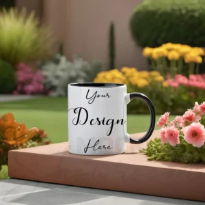 White ceramic mug mockup