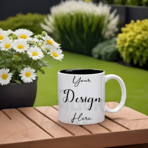 White ceramic mug mockup