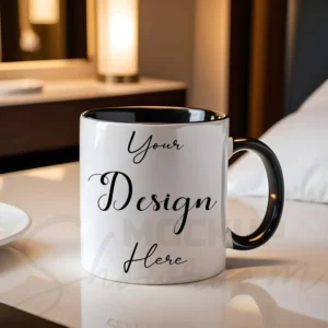 White ceramic mug mockup