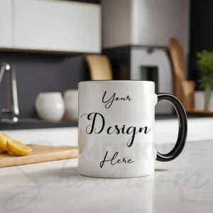 White ceramic mug mockup