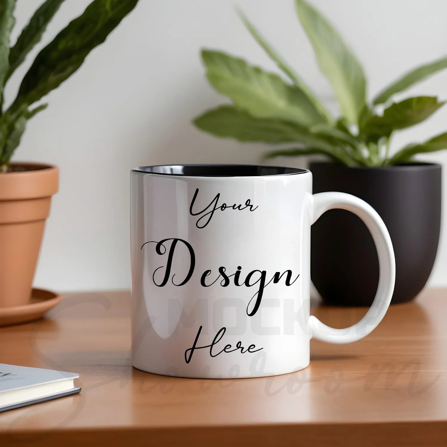 White ceramic mug mockup