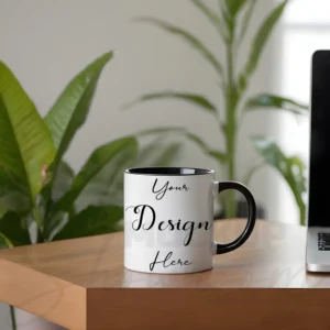 White ceramic mug mockup