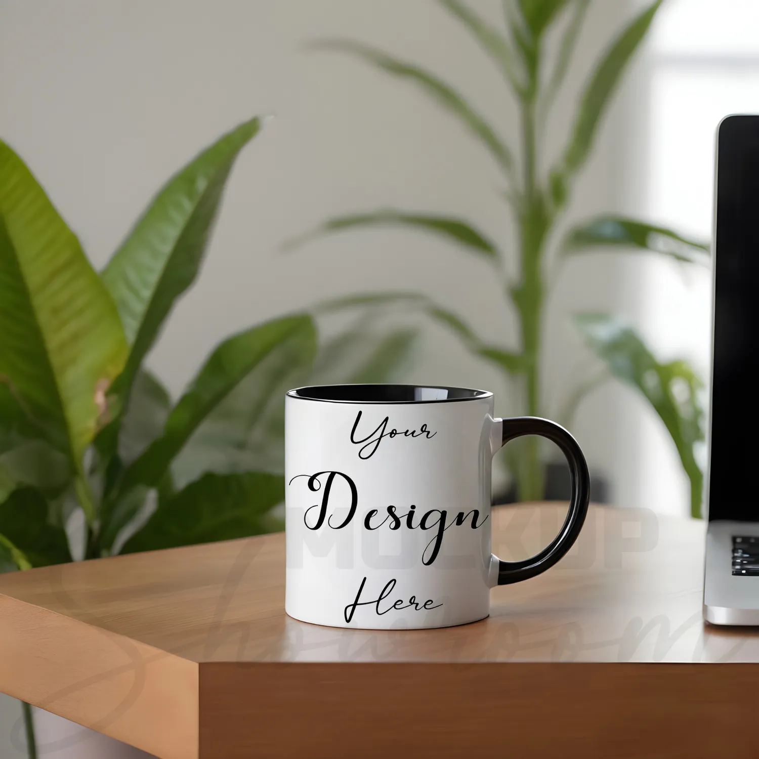 White ceramic mug mockup