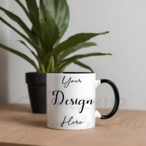 White ceramic mug mockup