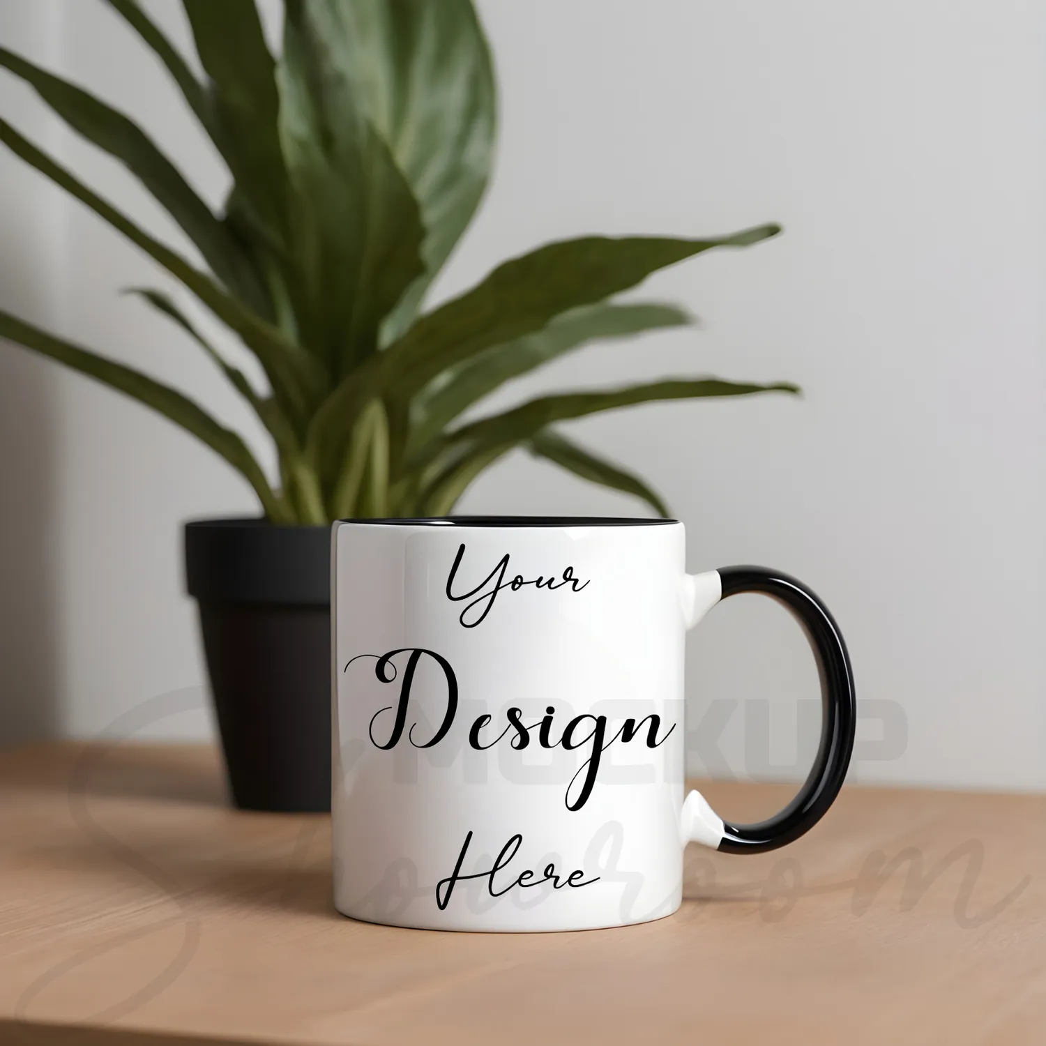 White ceramic mug mockup