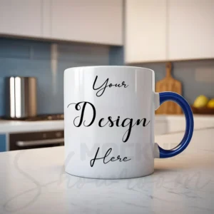 White ceramic mug mockup