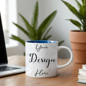 White ceramic mug mockup
