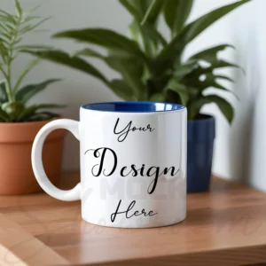 White ceramic mug mockup