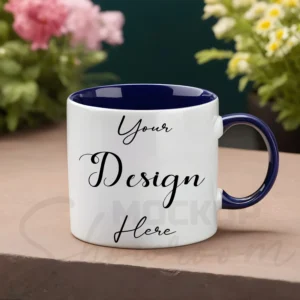 White ceramic mug mockup