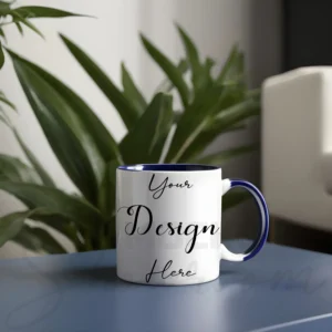 White ceramic mug mockup