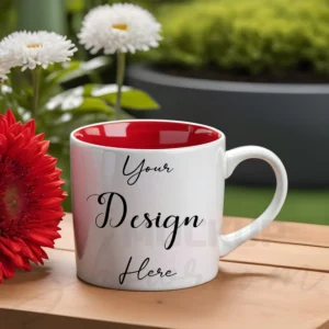 White ceramic mug mockup