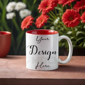 White ceramic mug mockup