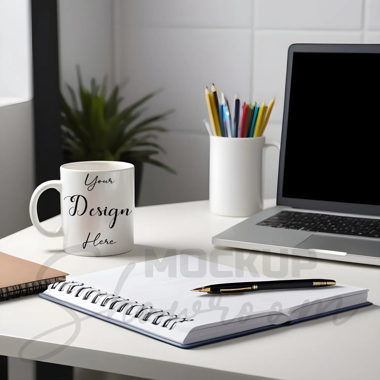 White ceramic mug mockup