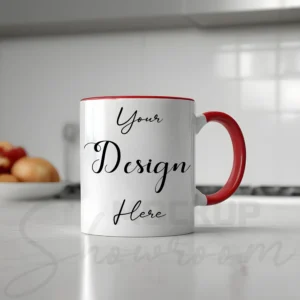White ceramic mug mockup