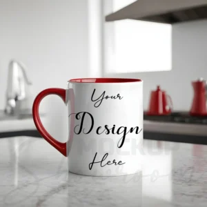White ceramic mug mockup