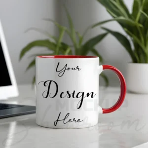 White ceramic mug mockup