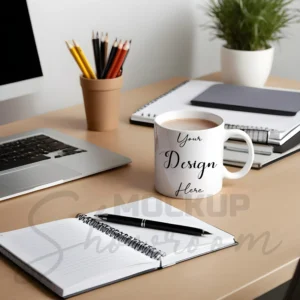White ceramic mug mockup
