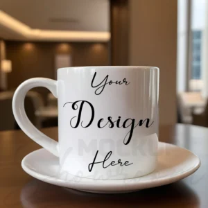 White ceramic mug mockup